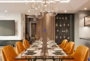 Classic Emerald dining interior room Design