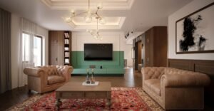 green living room design