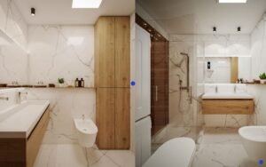 Small Living bathroom interior Designs